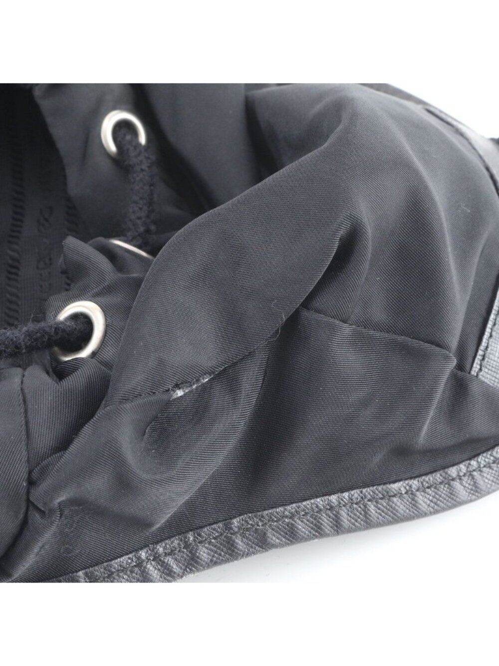 Prada Tessuto Nylon Triangle Logo Leather Backpack - Picture 8 of 13